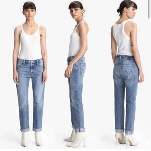 Mother Superior The Scrapper Cuff Ankle Fray Take Me Higher Jeans Size 24